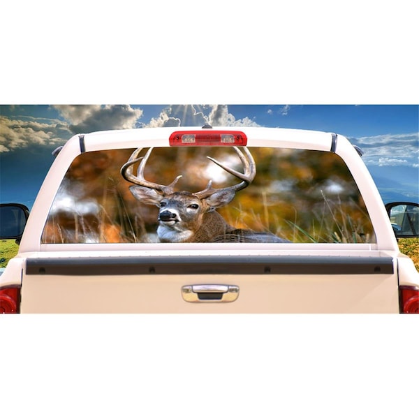 Entretenimiento Deer 2 Rear Window Graphic Back Truck SUV View Thru Vinyl Car Decal EN2678461 - main